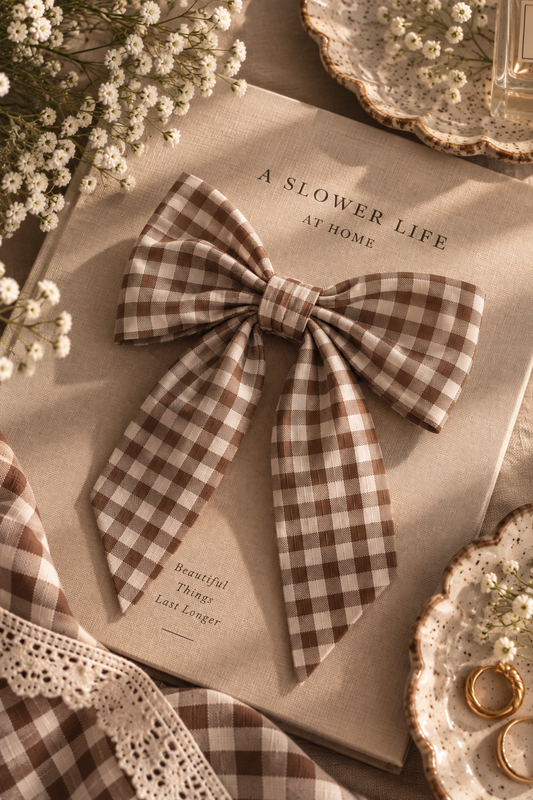 The Gingham Hair Bow