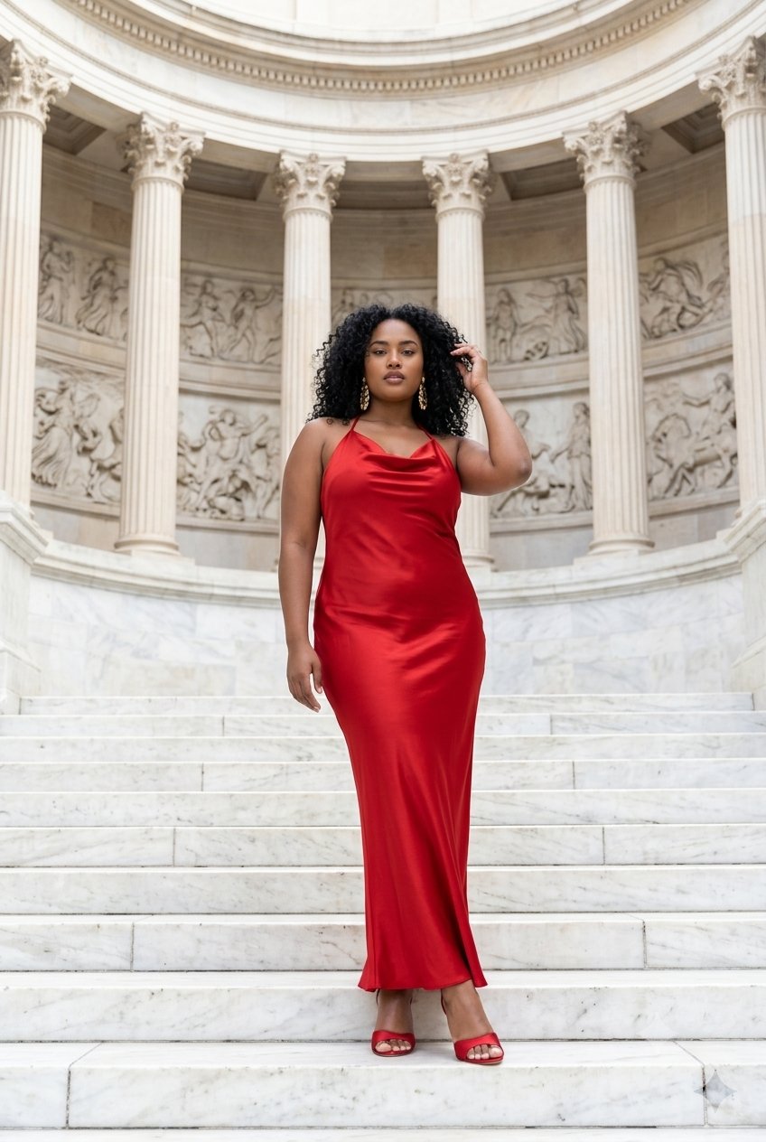 Avinyr Cowl Neck Dress
