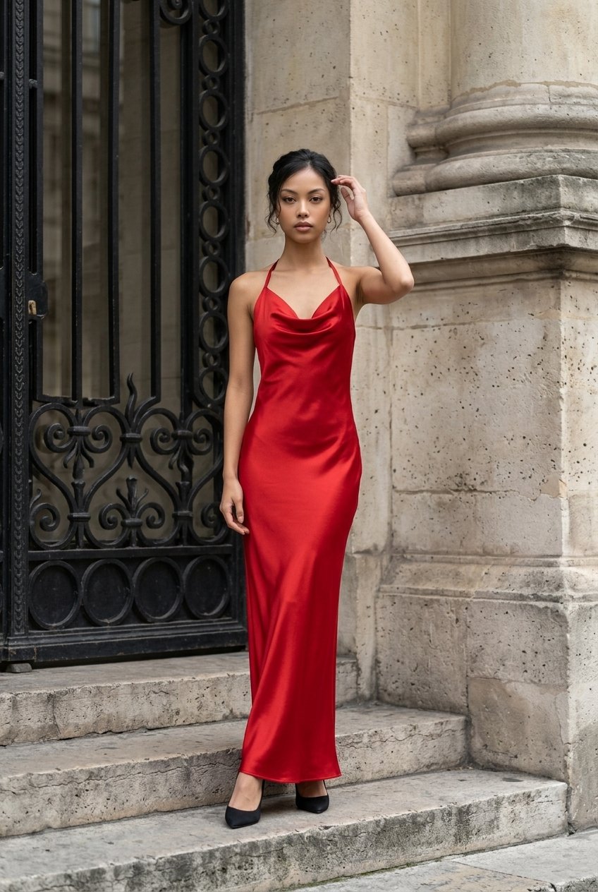 Avinyr Cowl Neck Dress