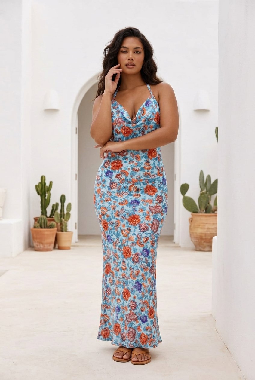 Cornelia Cowl Neck Dress