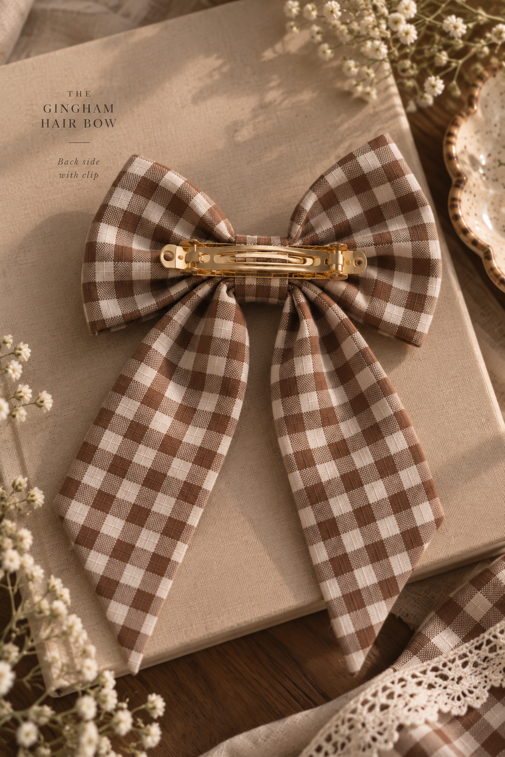 The Gingham Hair Bow
