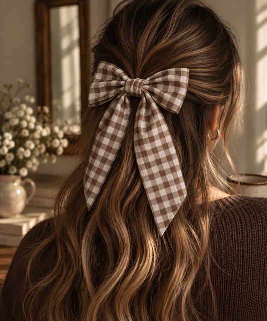 The Gingham Hair Bow