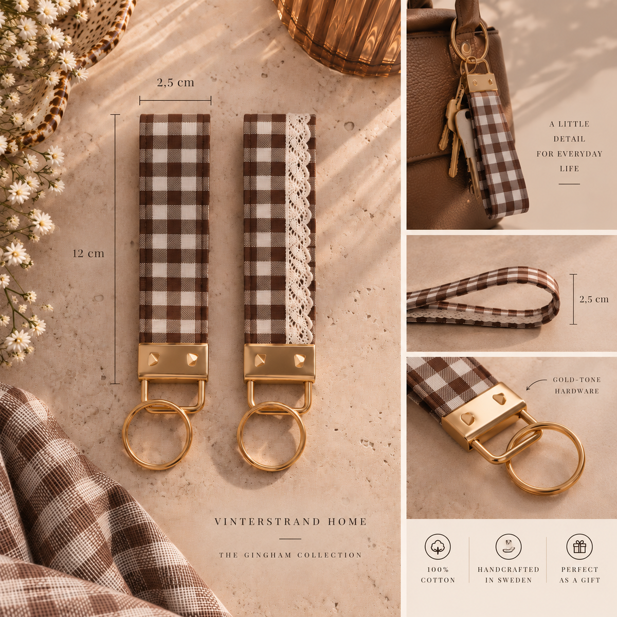 The Gingham Classic Keyfob