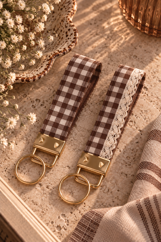 The Gingham Key fob Duo Set