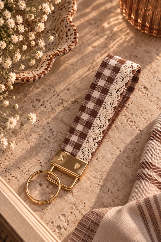 The Gingham Key fob Duo Set
