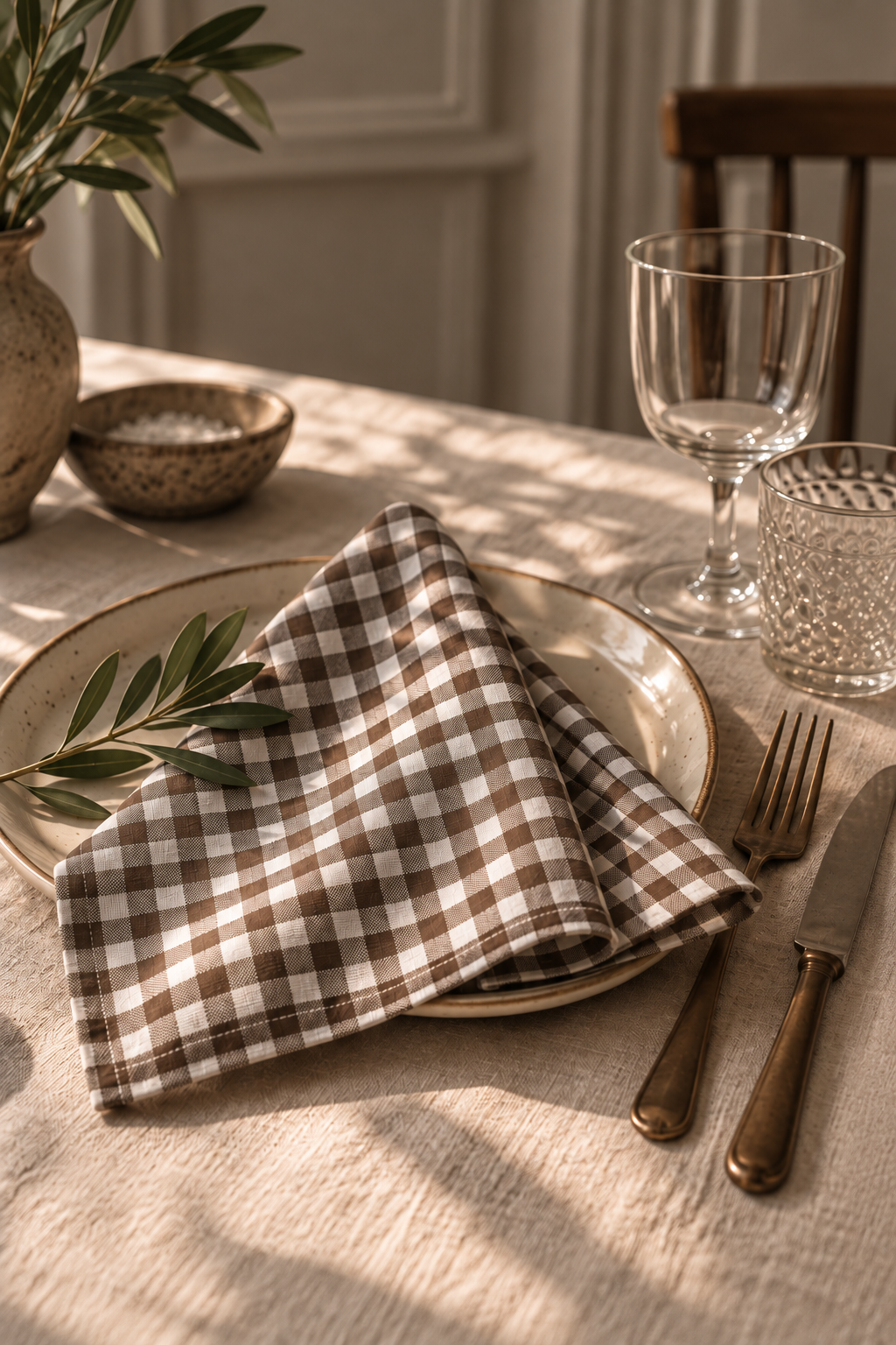 The Gingham Napkin Classic 45x45cm
