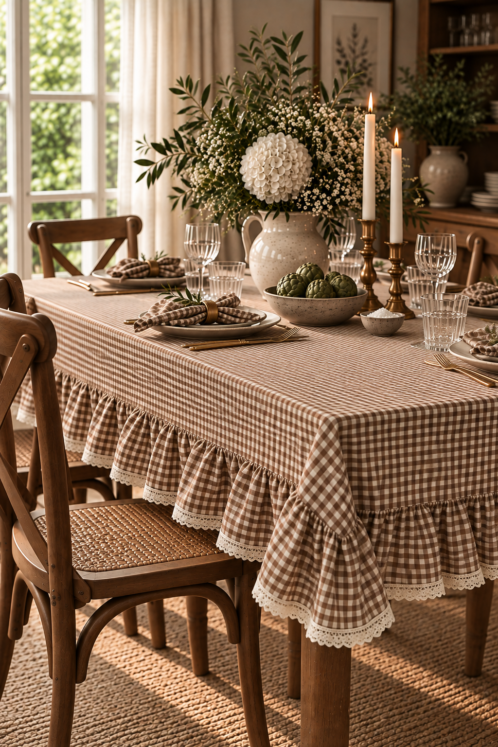 The Gingham Tablecloth Lace Ruffle